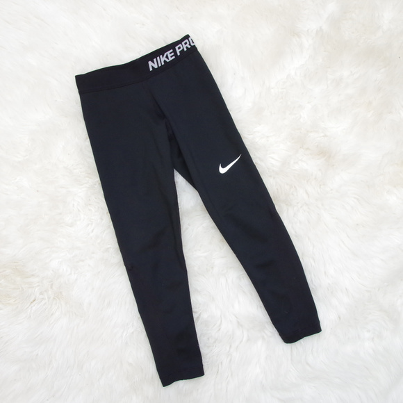 Nike Pants - NIKE PRO Compression Black Crop Mesh Leggings Run